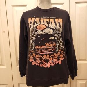 HOLLISTER Hawaii Graphic Gray  Sweatshirt